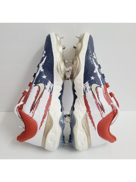 Nike Alpha Huarache Elite 4 Low 4th Of July Baseball Cleats FZ7345-102 Size 13.5